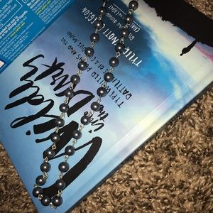 silver beaded necklace